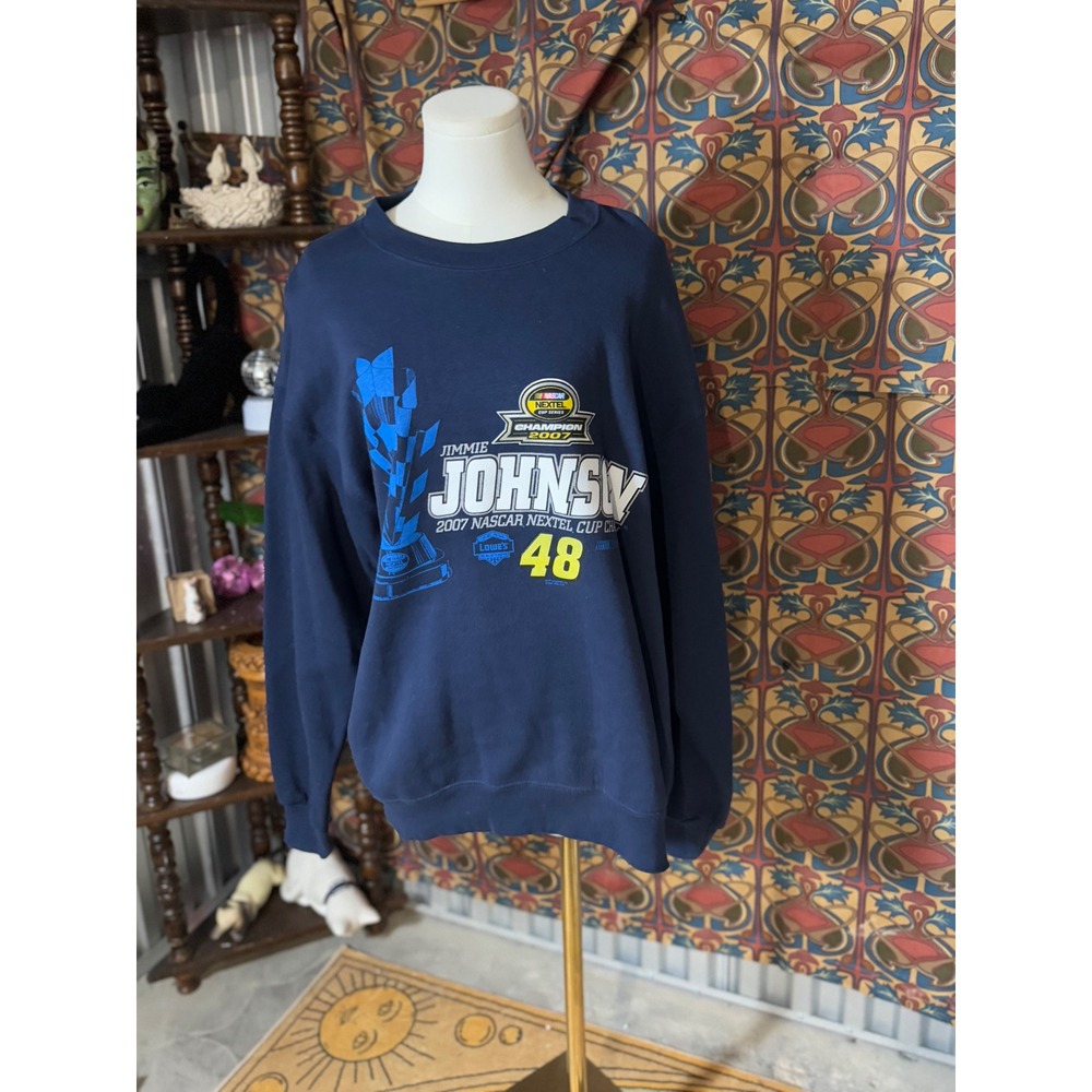 Vintage Jimmie Johnson 2007 NASCAR Nextel Cup Champion Crewneck Sweatshirtl/xl